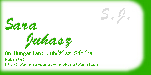 sara juhasz business card